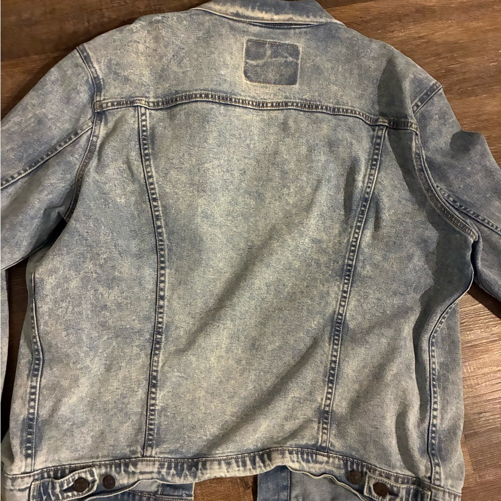 Men Levi’s relaxed trucker vintage style Light Blue Denim Jacket XL - Picture 9 of 10